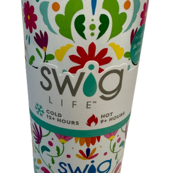 Swig Life Skinny 12 oz. Skinny Can Cooler In Viva Fiesta Print - NWT - Picture 1 of 3